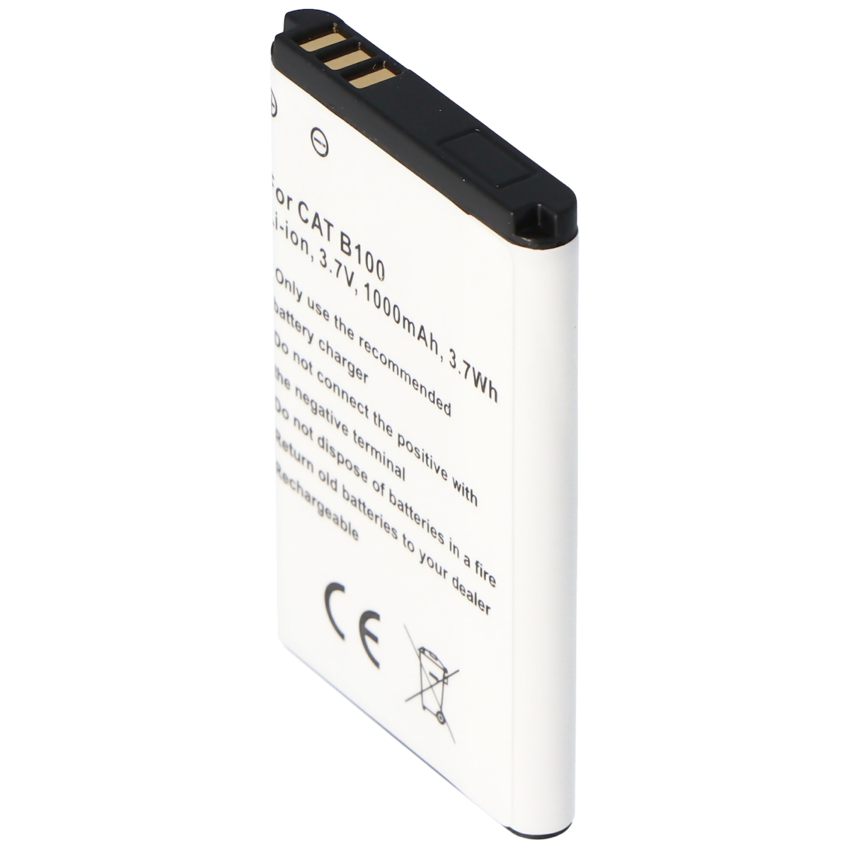 AccuCell Akku passend für CAT B100, Li-Ion, 3,7V, 1000mAh, 3,7Wh Image