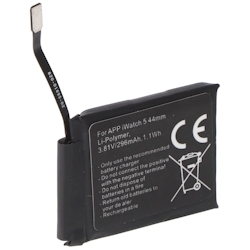 AccuCell Akku nur passend für Apple Watch 5 44mm, A2181, A2157, Li-Polymer, 3,81V, 296mAh, 1,1Wh, built-in, ohne Werkzeug Image