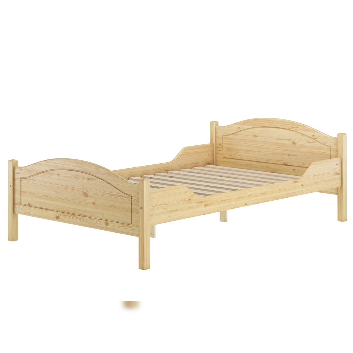 Erst-Holz Breites Einzelbett 120x200 Kiefer Massivholz Landhausstil V-60.30-12 Rollrost inkl. Image