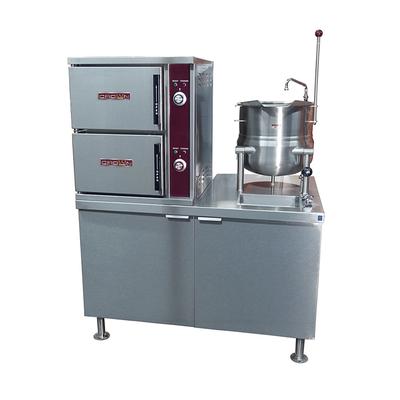 Crown Steam GCX-10-6 LP 10 Pan / 10 Kettle Convection Commercial Steamer - Cabinet, Liquid Propane, Stainless Steel, Gas Type: LP