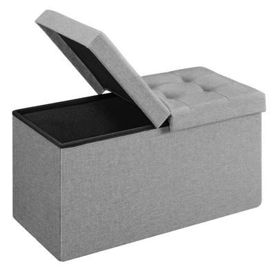 TEMU Storage Bench With Folding Seat, Foldable Storage Box, 38 X 76 X 38 Cm, Foldable Lid, Supports Up To 300 Kg, For Hallway, Living Room, Bedroom, Image