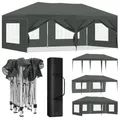 Gazebo pieghevole pop-up Gazebo da giardino Tendone Pergola Tenda da festa impermeabile antivento con protezione UV per giardino, campeggio, spiaggia, barbecue