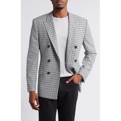 Arti Extra Slim Fit Houndstooth Stretch Sport Coat - Gray - HUGO Jackets