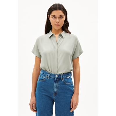 LARISAANA - Frauen Relaxed Fit Bluse - grün (Größe: M)