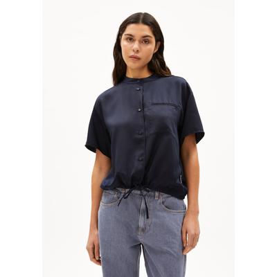 BARAAHE - Frauen Oversized Fit Bluse - blau (Größe: M)