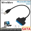Cavo USB 3.0/2.0 SATA 3 Adattatore Sata a USB 3.0 Fino a 6 Gbps Supporto HDD esterno SSD da 2,5 pollici Disco rigido Cavo Sata III a 22 pin