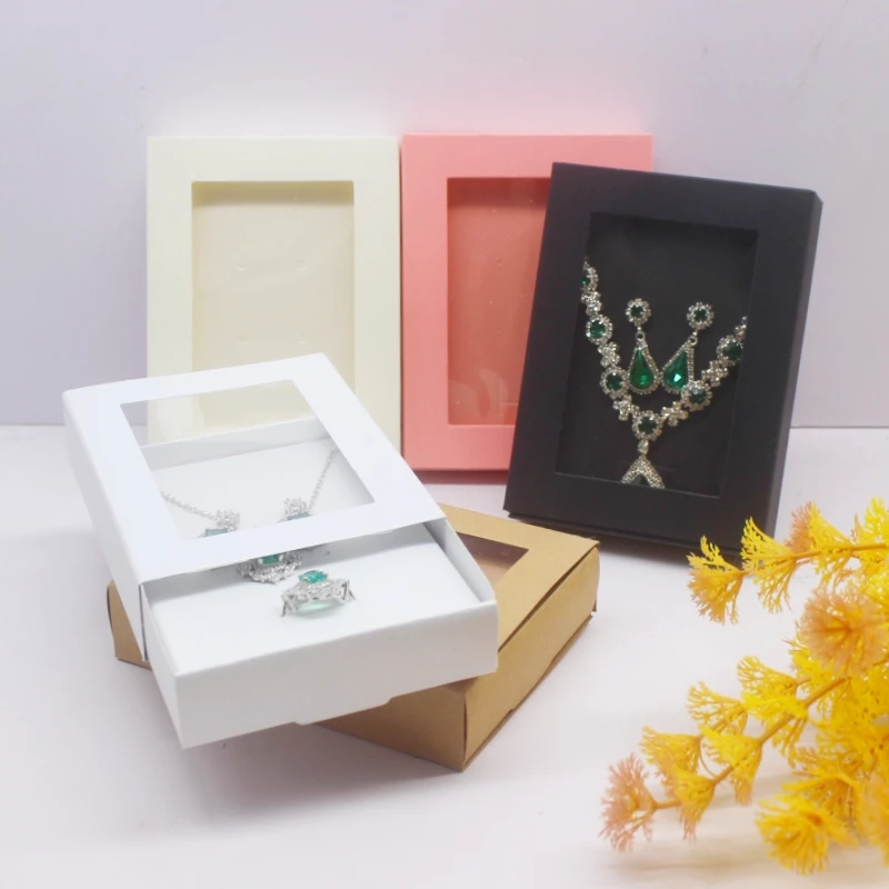 10 Stück 11,5 x 8,5 x 2,5 cm mehrfarbige Fenster-Geschenkboxen für Weihnachts-, Party- und Feiertagsdekorationen Image
