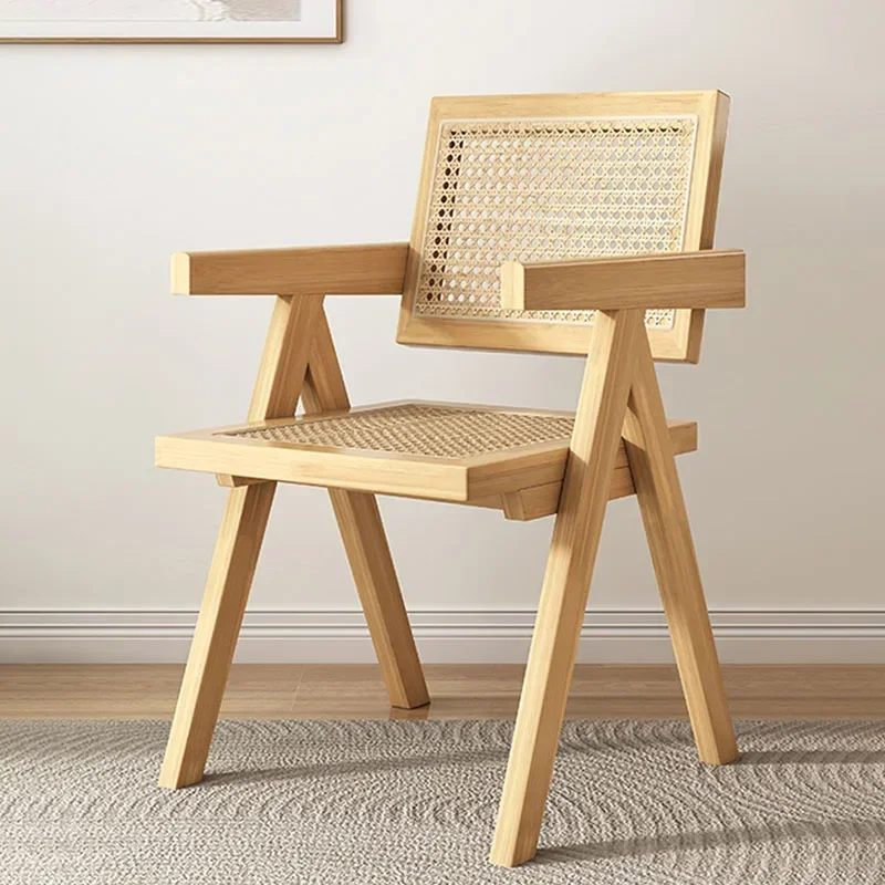 Sedie da pranzo moderne con braccioli Schienale italiano per sedia pigra Design minimalista Sedie eleganti Salle Manger Mobili da cucina