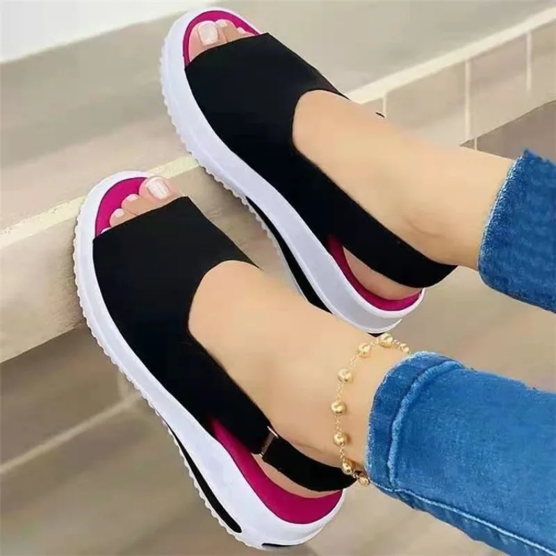 Schuhe Sommer Frauen Sandalen Peep Toe Sandalen Damen Leichte Sandalen Frau Atmungsaktive Neue Mode Nicht-Slip Weibliche Schuhe