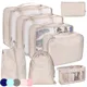 8/6 pezzi Set borsa da viaggio borsa da viaggio di grande capacità bagagli vestiti ordinamento organizzatore valigia custodia custodia essenziali scarpe cubo di imballaggio