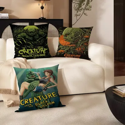Kreatur aus der Black Lagoon-Kissenbezüge, Cartoon-Sofa, dekorativ, Zuhause, doppelseitiger Druck, Image