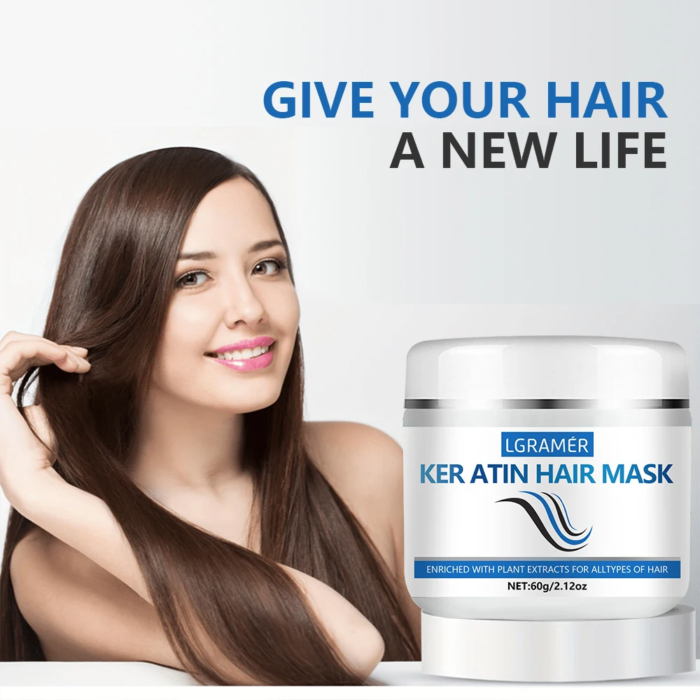 Lgramer keratin Haarmaske verbessert Haar qualität Reparaturen beschädigtes Haar pflegt das Haar verbessert die Haar widerstands fähigkeit Haar produkte