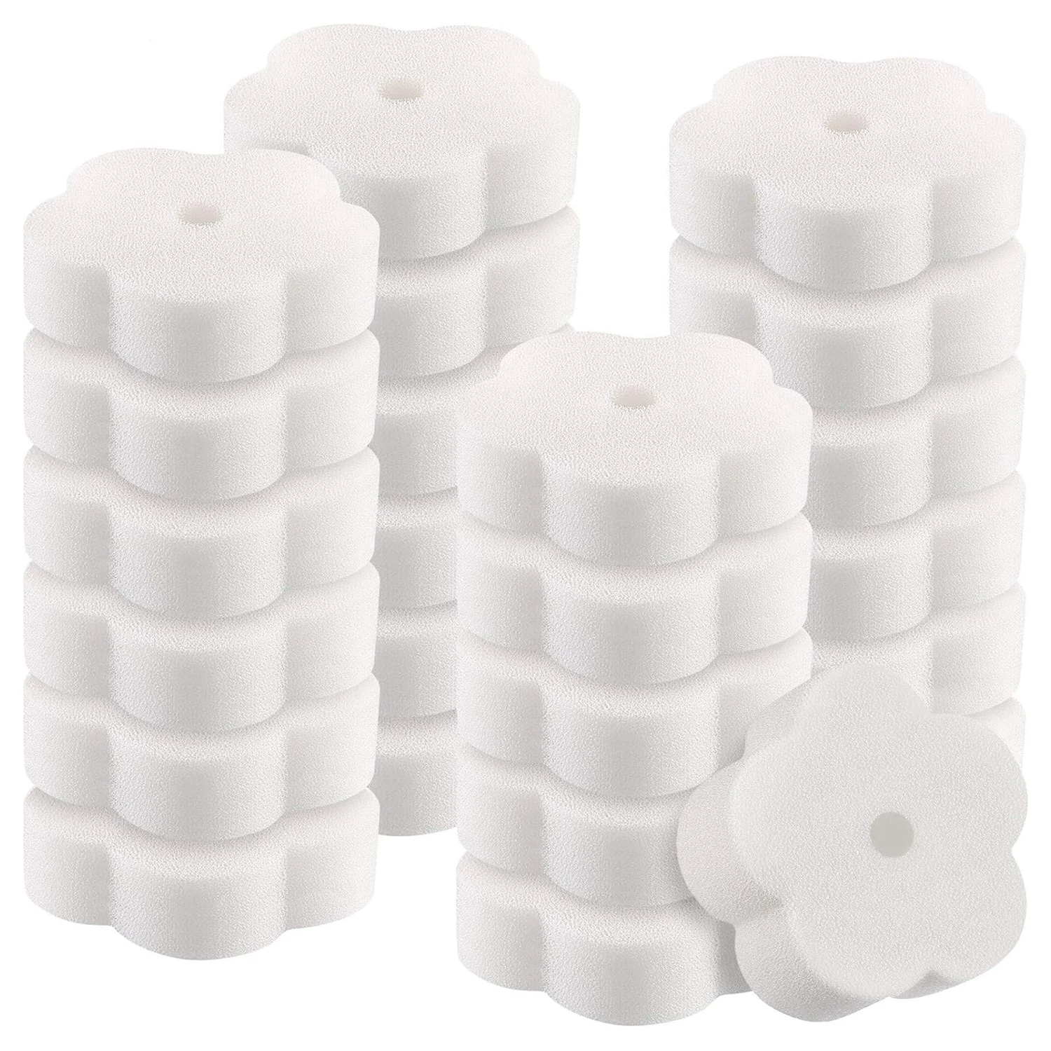 24 pièces, éponge d'écume absorbant l'huile, éponge de nettoyage pour accessoires de piscine, piscine et Spa, fleur