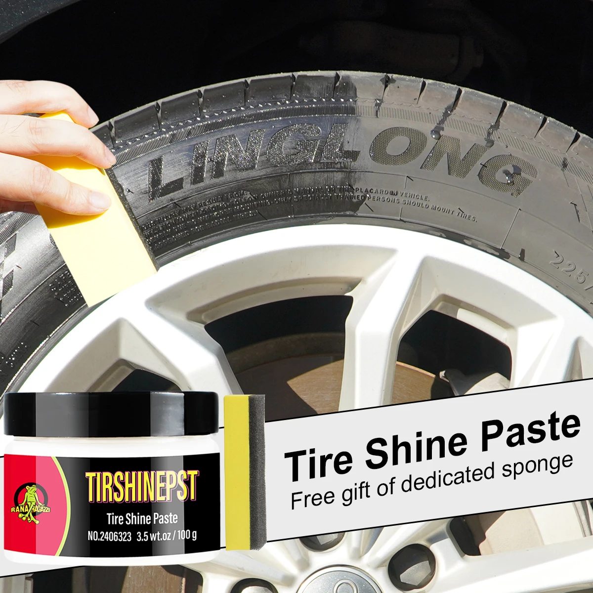 30g/100g Auto Reifen Beschichtung Restaurator Paste Hochglanz Nicht Fettig Auto Reifen Reinigung Sanierung Paste Rad polieren Aufheller