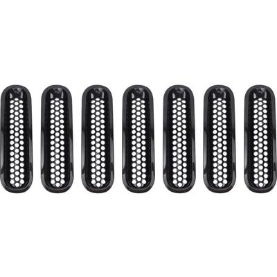 YB - Eosnow 7-teiliges schwarzes Auto-Frontstoßstangengitter, passend für Jeep Wrangler jk 2007–2017 Image