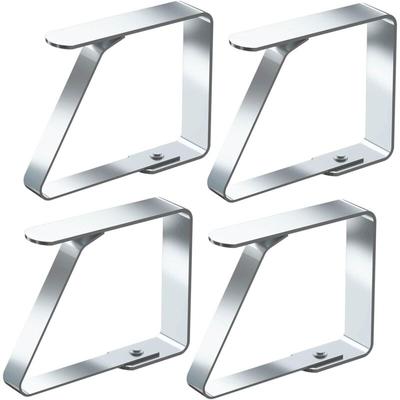 Große Tischdeckenklammern, Set mit 4 rutschfesten Tischdeckenklammern aus Edelstahl (7 cm x 4 Stück) Image