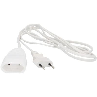 40916 Euro-Verlängerung mit Stecker und Kupplung, 2m, weiß - Unitec Image