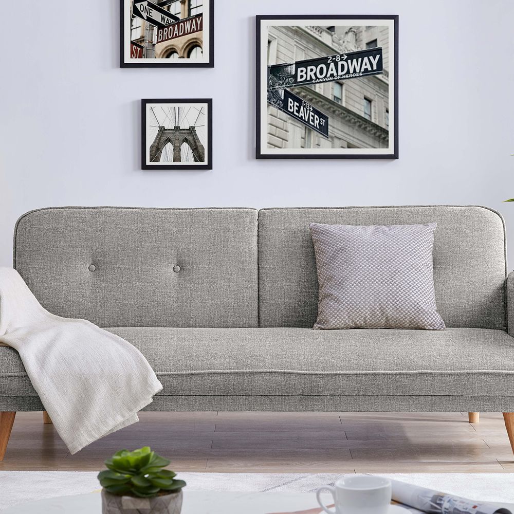 SalesFever »Clik Clak« Klappsofa hellgrau 188x80x85 cm