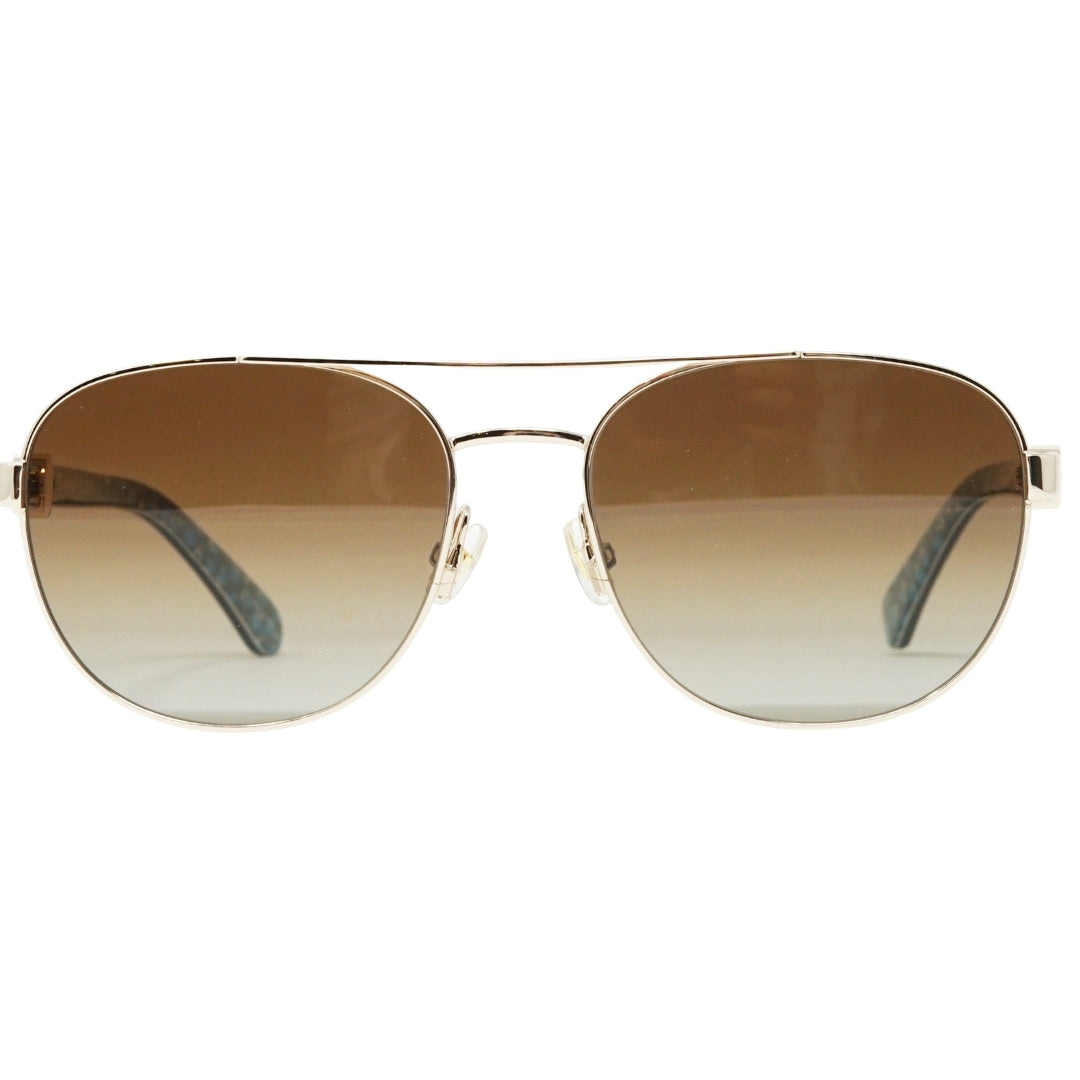 Kate Spade Havanna-Sonnenbrille mit braunen Glsern und Gold Image
