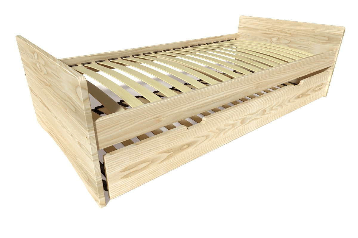 Lit gigogne 80x190 ABC pin massif - Brut (sans vernis)