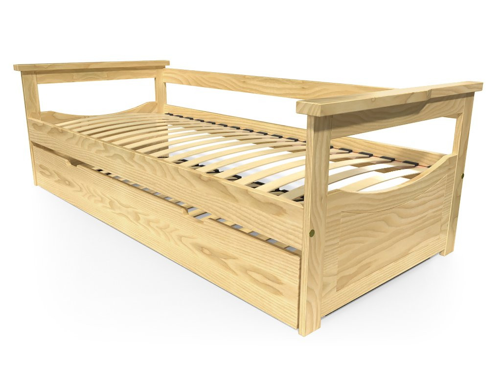 Lit Gigogne 80x190 Topaze en Pin massif - Miel