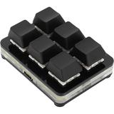 TRAHOO-6 Key Gaming Keyboard USB Mini Keyboard Programmable Macro Keyboard RGB Mechanical Keyboard 6 Keys One Handed USB PC Keypad for Game Office (Black)