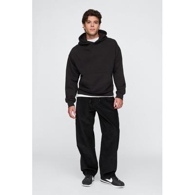 Gap Mens Black Baggy Pleated Corduroy Trousers - Black