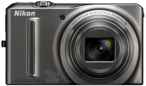 Nikon COOLPIX S9050 Compact Digital Camera - Silver (12.1MP, 15.5x Optical Zoom) 3 inch LCD (Renewed)