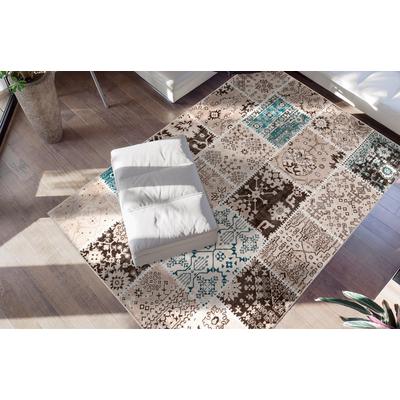 Teppich ME GUSTA "Ariya 425", grau (taupe), B:80cm H:6mm L:150cm, Polypropylen (PP), Teppiche, Flachflor, gekettelt, Wohnzimmer Image