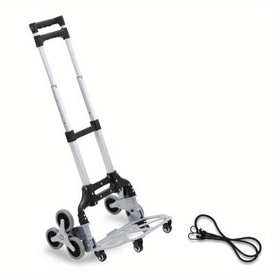 TEMU Stair Climber Sack Truck Sack For Stairs Foldable Aluminium Alloy Transport Soft Treads Sack Truck Stairs Anti-slip Stair To 75kg Image
