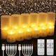 Confezione da 12/24 candele ricaricabili senza fiamma con paralume tremolante LED luci elettriche da tè timer candele di ricarica USB remote