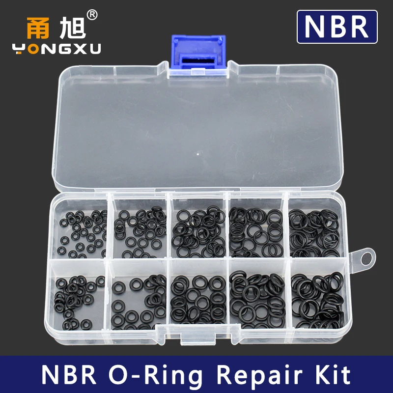 VMQ NBR Anello di tenuta Kit in silicone Spessore 1 / 1,5 mm Gomma nitrilica NBR Guarnizione O-ring Guarnizione O-ring Kit in gomma Set-.-