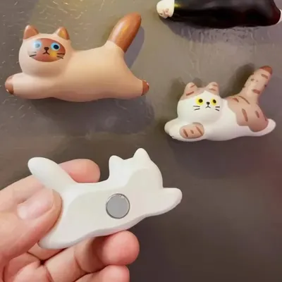 Laufen Katze Magnet Kühlschrank Aufkleber Fuuny niedlichen Cartoon Kühlschrank Aufkleber Dekor Image