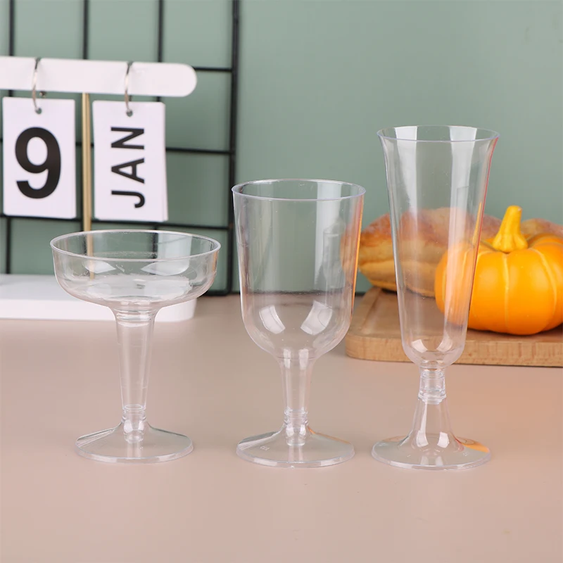 10 pezzi di plastica trasparente Champagne Cocktail Bar tazze tostatura bicchieri bicchieri per la festa di compleanno festa di anniversario di matrimonio Festival