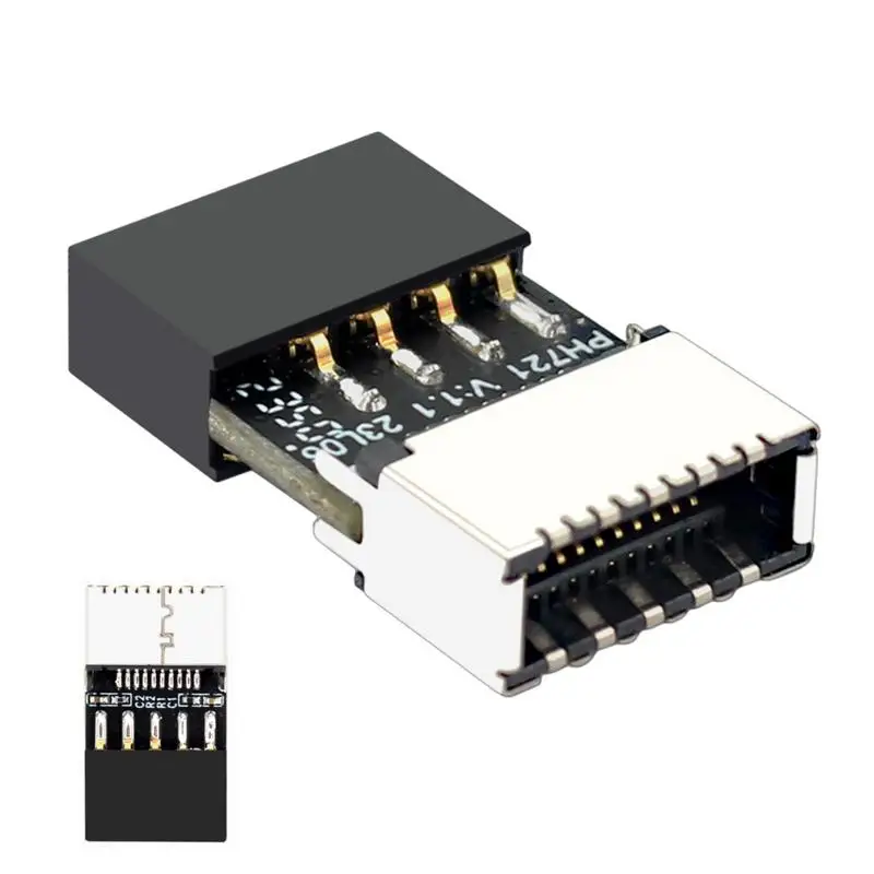 USB-C Motherboard Adapter Chassis Motherboard USB2.0 9PIN Stecker Auf TYPE-E Buchse Adapter TYPE-C Buchse 9-pin PH721 Image