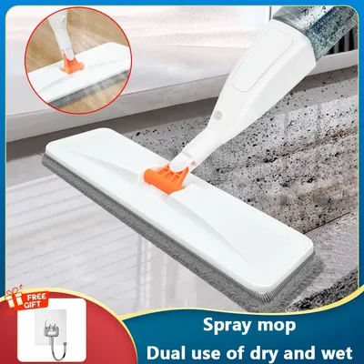 Magic Bodenreinigungsbesen mit Mikrofaser-Pads 360° ° Rotation Flat Spray Bodenwischerbesen zum Reinigen des Home Spin Mop