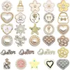 1/29PCS Acryl Schuh Charms Goldene Blume Herz Luxus Schmuck Schuh Zubehör Mode Frauen Schuh Dekoration für Clog sandale
