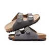 Guoluofei Kuh Wildleder Original Kork Hausschuhe Strand Flip Flops zwei Riemen Hausschuhe Schuhe