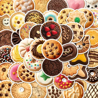 48 stücke Partei kleine Geschenke, Kekse Aufkleber selbst kleben kann für Wand Tischplatte und Image