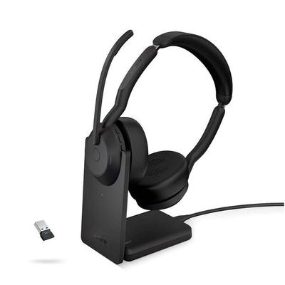 Jabra Stereo Headset »Evolve2 55 UC« mit Ladestation schwarz