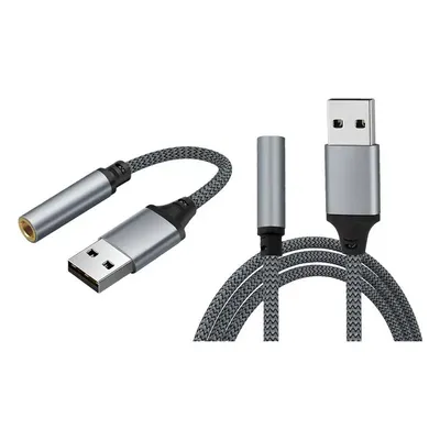 10/50cm USB External Sound Card 3.5mm Jack Female Audio Adapter Headphone Micphone Sound Adapter For