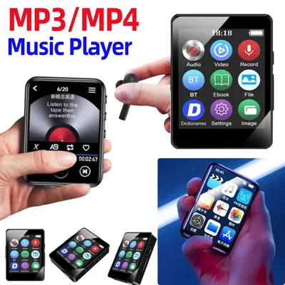 MP3 MP4 Player Lossless Music Player Full Touch Screen Bluetooth-Compatible HiFi MP4 Walkman Support