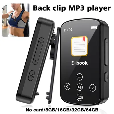 1.5 Inch Touch Screen MP3 MP4 Player with Clip Bluetooth 5.4 Portable Music Player for Sports and