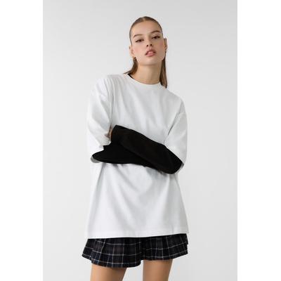 Stradivarius Oversize short sleeve T-shirt White XS