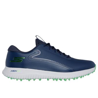 Skechers Men's GO GOLF Max 3 Shoes | Size 7.5 | Navy/Lime | Synthetic/Textile | Arch Fit
