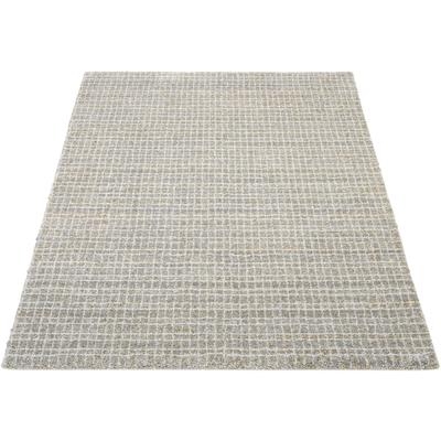 Teppich OCI DIE TEPPICHMARKE "NEW VILLA GEO", grau (grau, creme), B:200cm H:20mm L:250cm, Polypropylen, Teppiche, fein kariertes Design, Wohnzimmer Image
