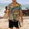 2025 Nuova camicia con stampa Tiki Camicia da uomo Camicie hawaiane Camicia da uomo retrò da uomo