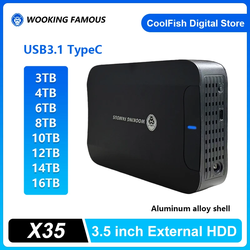 Disque dur Portable HDD 3 to 4 to 6 to 10 to 12 to USB3.1 TypeC 3.5 