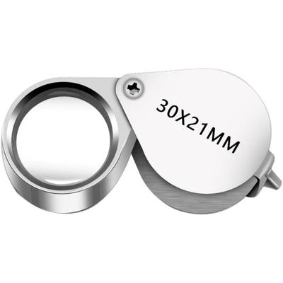 Cyslmuk - 1 Stück Juwelierlupe – 30 x 21 mm Lupe für Schmuck, antike Linsen – 30-fache Taschenlupe Image