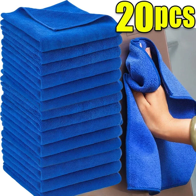 1-20Pcs Mikrofaser Handtücher Auto Waschen Trocknen Tuch Handtuch Haushalt Reinigung Tücher Auto Detaillierung Polieren Tuch Hause Saubere werkzeuge Image